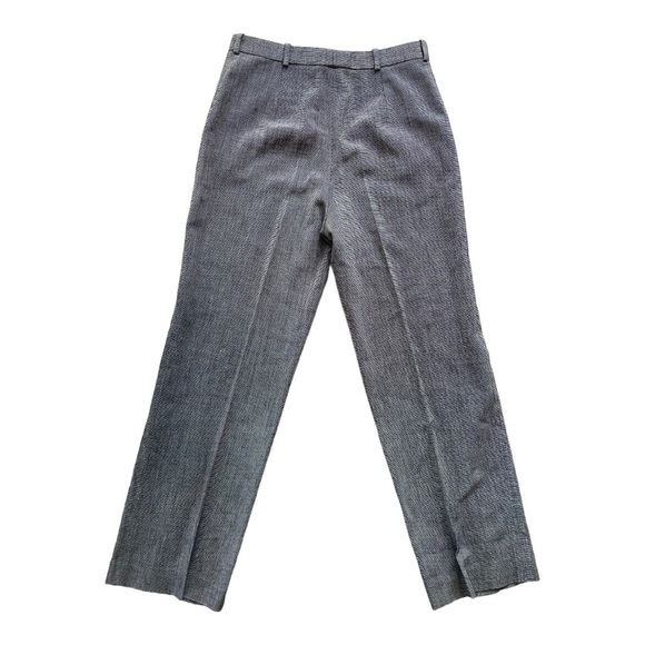 Vintage Armani Virgin Wool and Linen Italian Pants Y2K 90s 8  Black - Picture 2 of 7